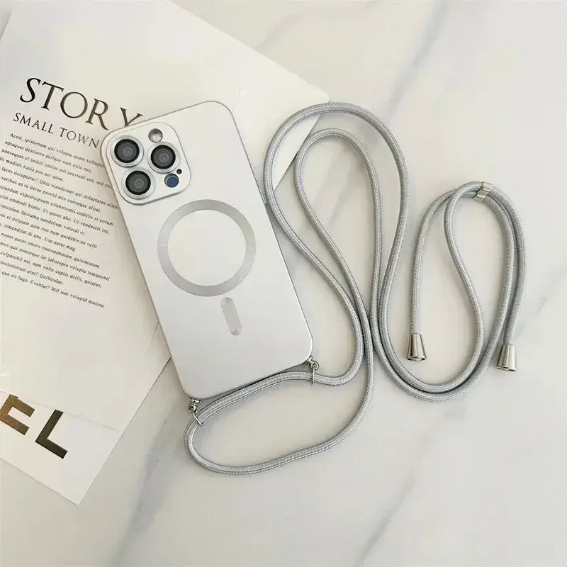Fashionable Cross-System Magnetic Protective Case, Compatible with iPhone 17 16 15 14 13 12 11 Pro Max, Compatible with 17 Air Magnetic Soft Back Case, Magnetic Charging Accessories, Cross-System Compatibility, iPhone Magneti