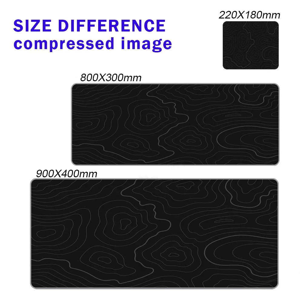 Line Liquid Mouse Pad Gaming Accessories Topographic Table Mat Marble Black Carpet Gray 100x50cm Custom Pc MousePad Desk Mat