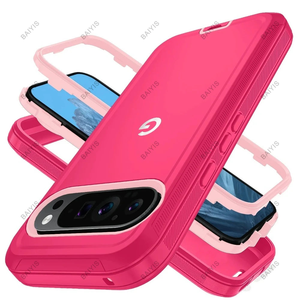 Military Shockproof Defender Armor OTT-BOX Case For Google Pixel 10A 9A 11 10 9 Pro XL 8Pro 8A Enhanced Anti-Drop Hard Cover