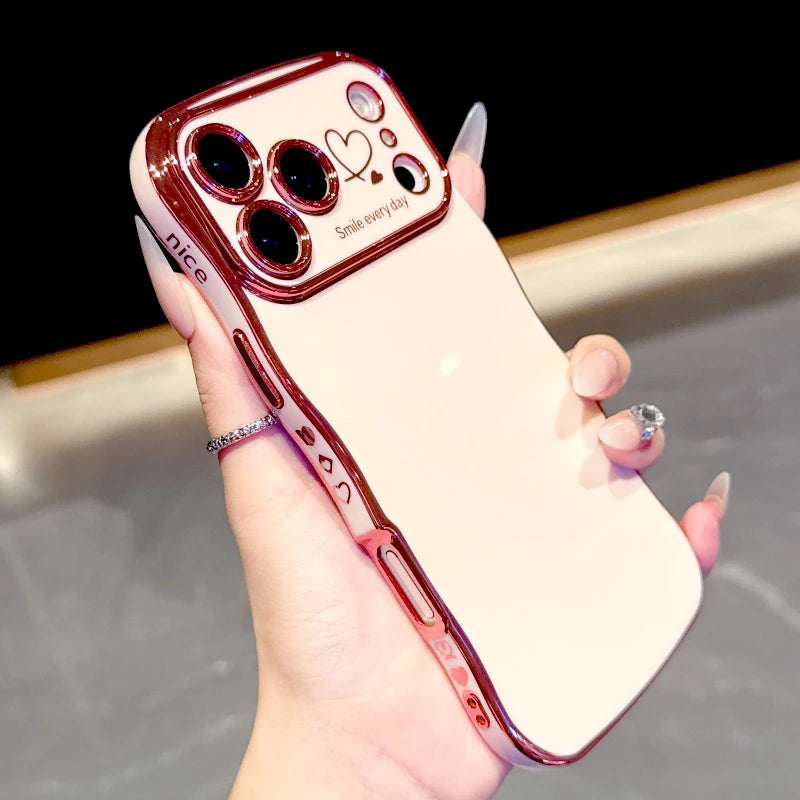 Plating Soft Wave Case For iPhone 17 Air 16E 16 15 14 13 12 11 Pro Max 17Pro 16Pro 15Pro 14Pro IPhone16 IPhone15 IPhone14 Cover
