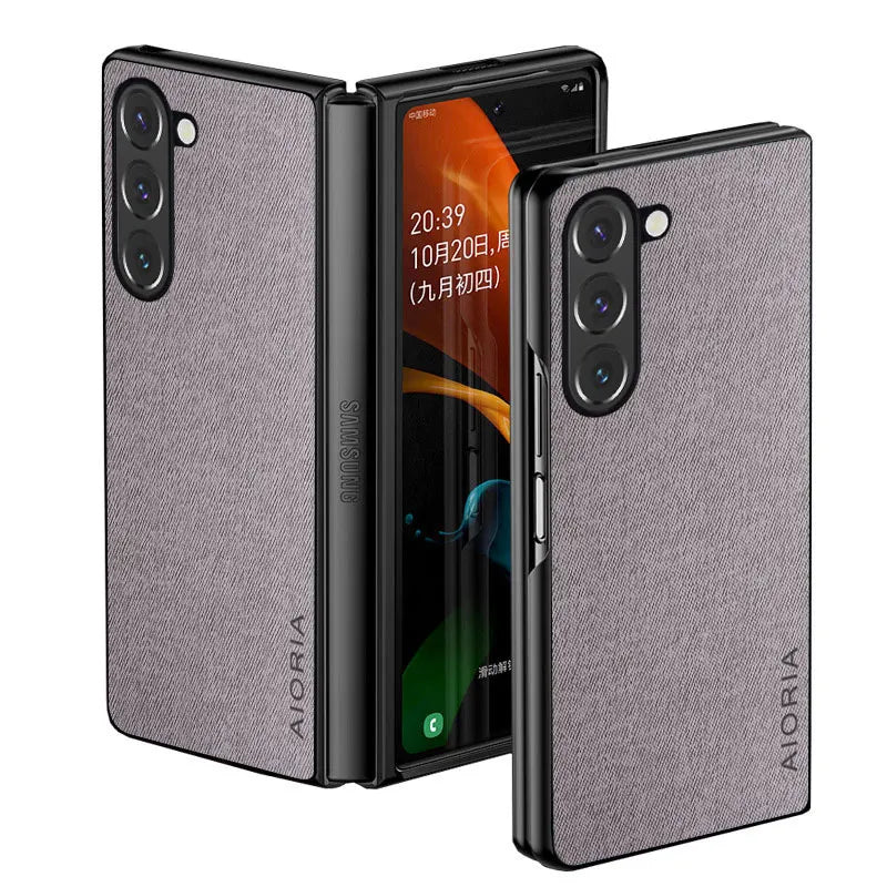 Case for Samsung Galaxy Z Fold 7 6 5 4 3 5G Fold6 coque Luxury textile Leather cover funda for samsung galaxy z fold 6 case capa