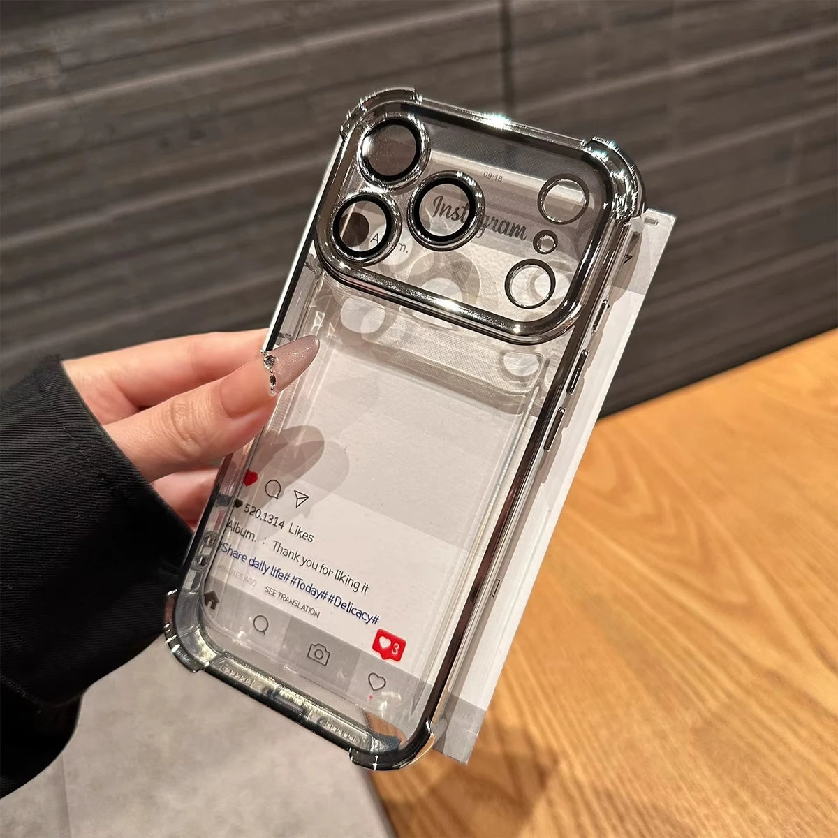 Electroplated Clear Silicone Phone Case with Airbag CornersPremium Shockproof Cover Compatible with iPhone /14/15/16/17 Pro Max