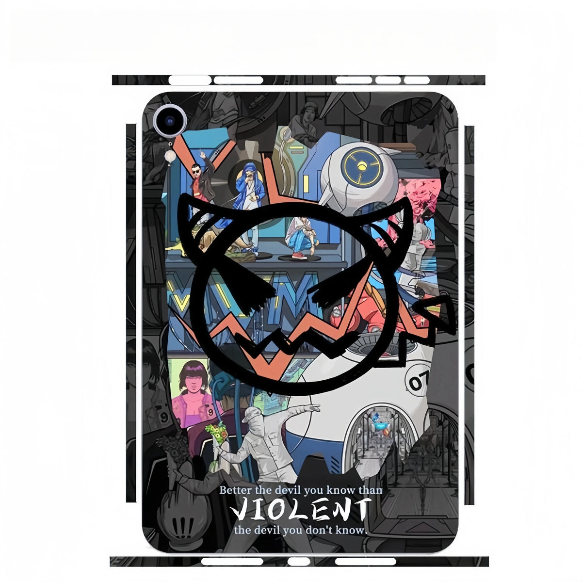 For iPad Pro 2022 2021 2018 12.9 11 Mini 7 6 Full Cover Colorful Back Film Covers Decal Skin Protector Sticker