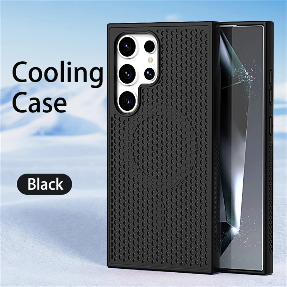 Silicone Honeycomb Cooling Magnetic Case For Samsung Galaxy S26 S25 S24 S23 Ultra S22 Plus PFor Magsafe Heat Dissipation Cover