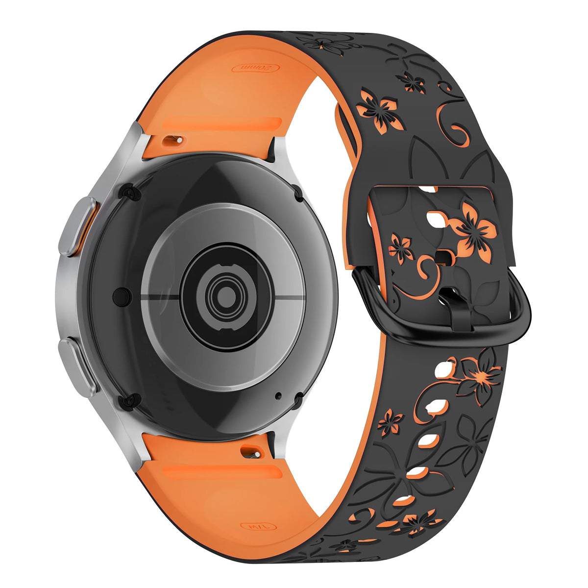 Silicone Band for Samsung Galaxy Watch 7 6 5 4 FE/5Pro 45mm No Gaps Sport Correa Engraved Galaxy Watch6 Classic 43mm 47mm Strap