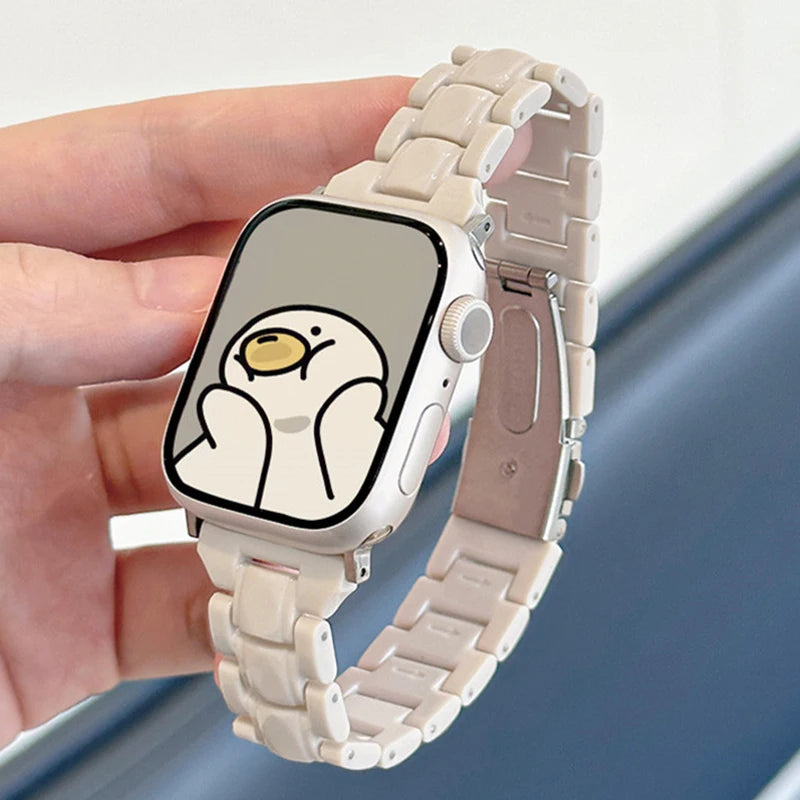 New Laser Transparent Strap for Apple Watch Band 44mm 40 41 45 38 49 46 42mm Correa Bracelet iWatch Series 12 11 10 9 8 7 6 5 4