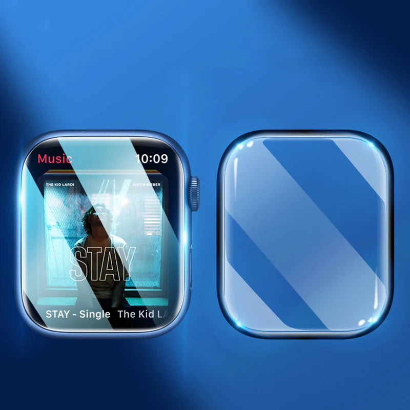 Screen Protector For Apple Watch series 9 8 7 45mm 41mm Accessories Soft Glass 9D HD Full Film iWatch 6 5 3 se 44mm 40mm 42 38mm