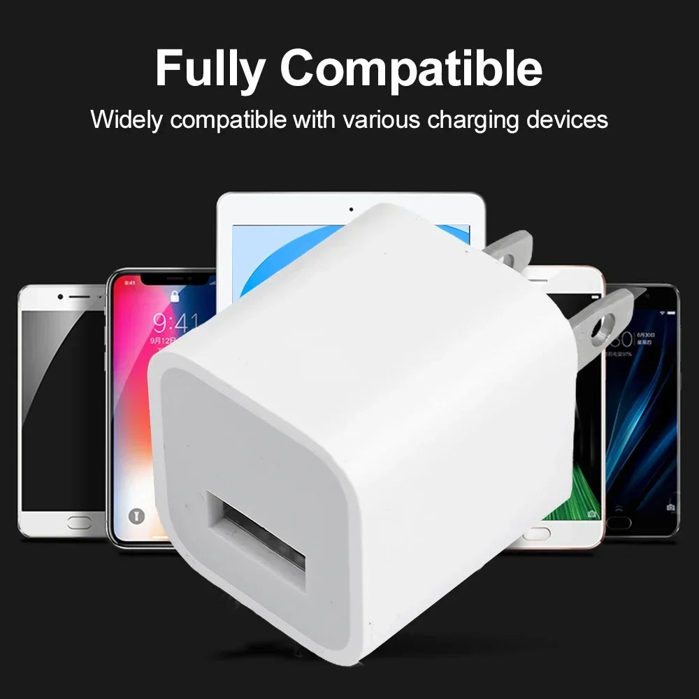 1-5Pcs USB Wall Charger Adapter Fast Charging For iPhone 14 13 12 11 Pro Max XR XS X 8 7 6 Plus for iPad Travel Adapter US Plug