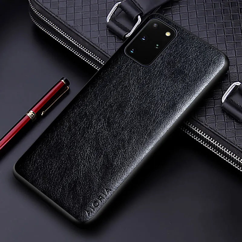 Luxury PU leather Case for Samsung Galaxy S20 Ultra Plus FE 5G coque Business solid color design cover for galaxy s20 ultra case