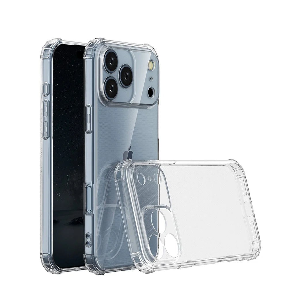 Drop Protection Clear Soft TPU Case for Iphone 17E 18 17 pro max 16e air X XS MAX XR 16E 11 12 13 14 plus 6 7 8 15 16 Cover