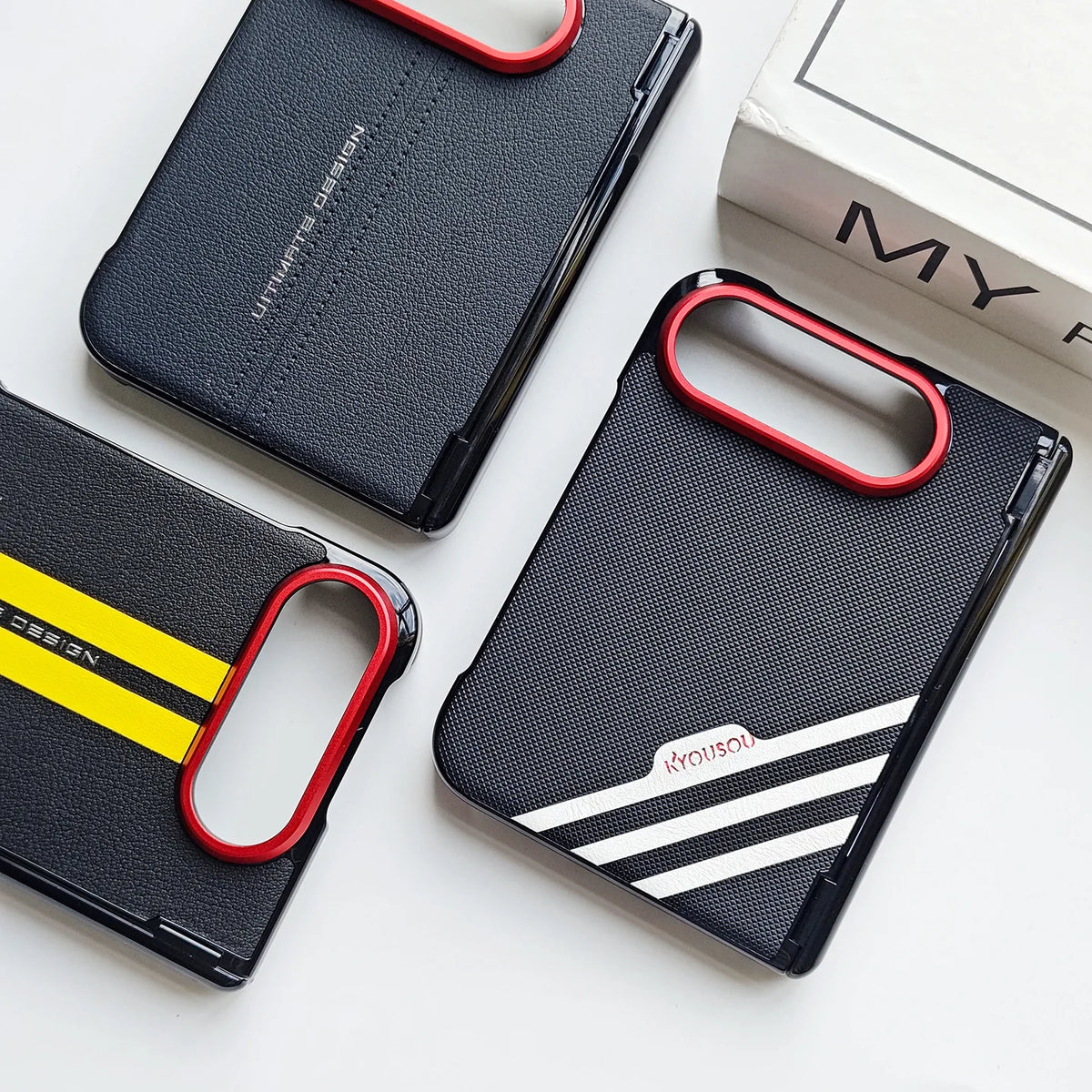 Business Premium Anti‑Scratch PU Leather Foldable Phone Case for IPhone Duo Slim Hard Shockproof Full‑Edge Protective Cover