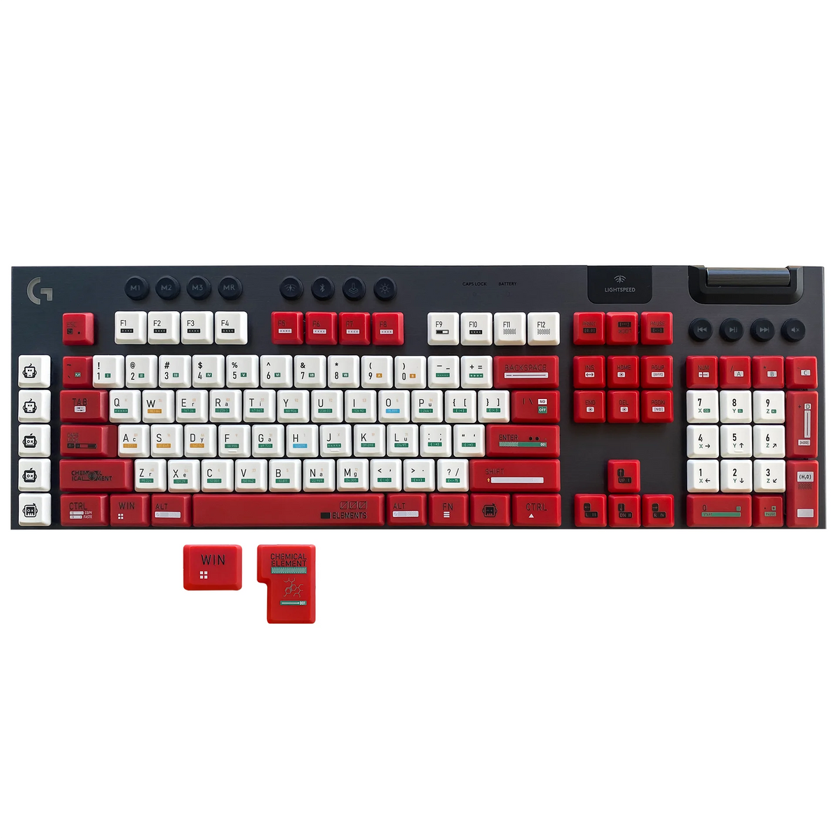 Dazzling Upgrade! G915 Dual-color Keycaps, PBT DIY Keycaps for Logitech G813/G815/G913/G915 TKL RGB Mechanical Gaming Keyboards