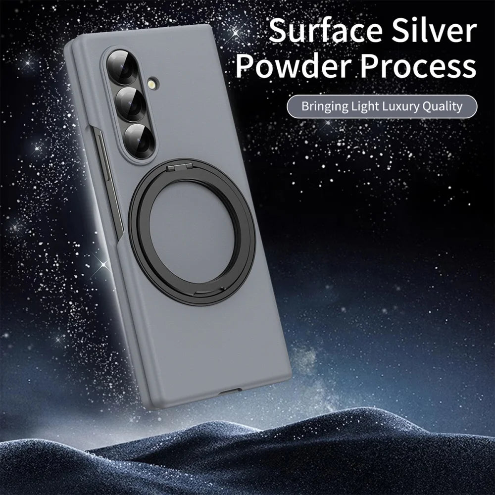 Matte Business Front Film 360° Magnetic Bracket Stand Military Armor Phone Case Samsung Galaxy Z Fold 7 6 5 4 for Magsafe Cover