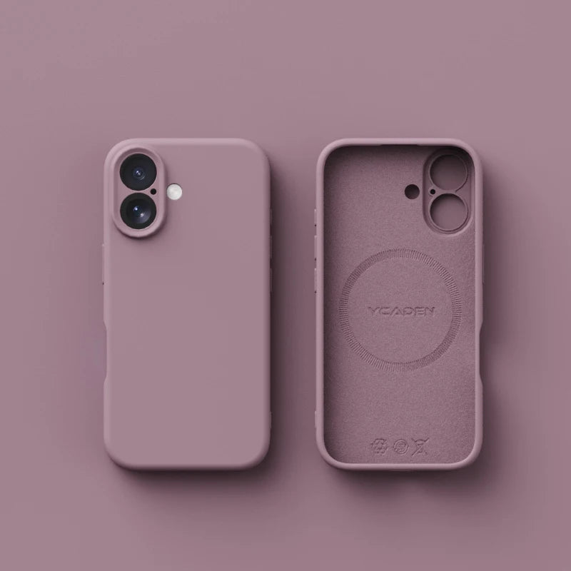 Original Liquid Silicone Magnetic Phone Case For iPhone 17Air 16 Plus 15 14 13 12 17 Pro Max Magsafe Wireless Charge Matte Cover