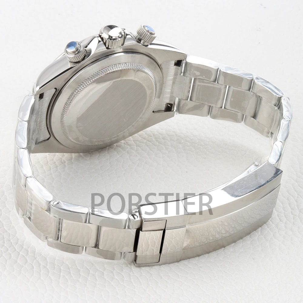 40mm VK63 Watch Case 100m Waterproof for Daytona VK63 VK64 Movement 316L Stainless Steel Presidential/Jubilee/Oyster Bracelet