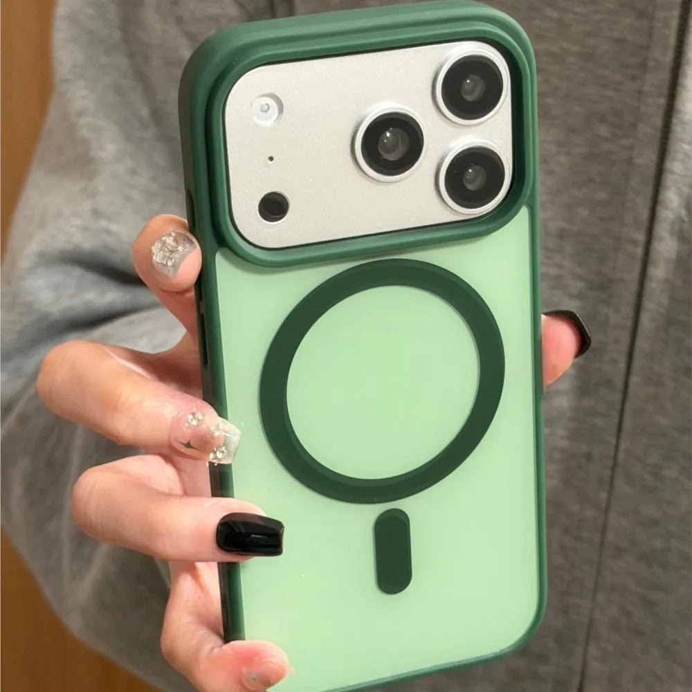 Luxury Matte Soft Bumper Case for iPhone 17 17E 16 16E 14 15 Plus 13 12 11 Pro Max For Magsafe Charge Magnetic Armor Skin Cover
