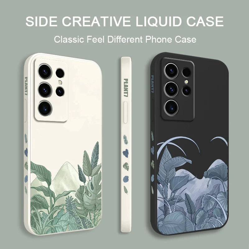 Forest Plant Phone Case For Samsung Galaxy S25 S24 S23 S22 S21 S20 S10 S10E Ultra Plus FE Note 20 Ultra 10 Plus Cover
