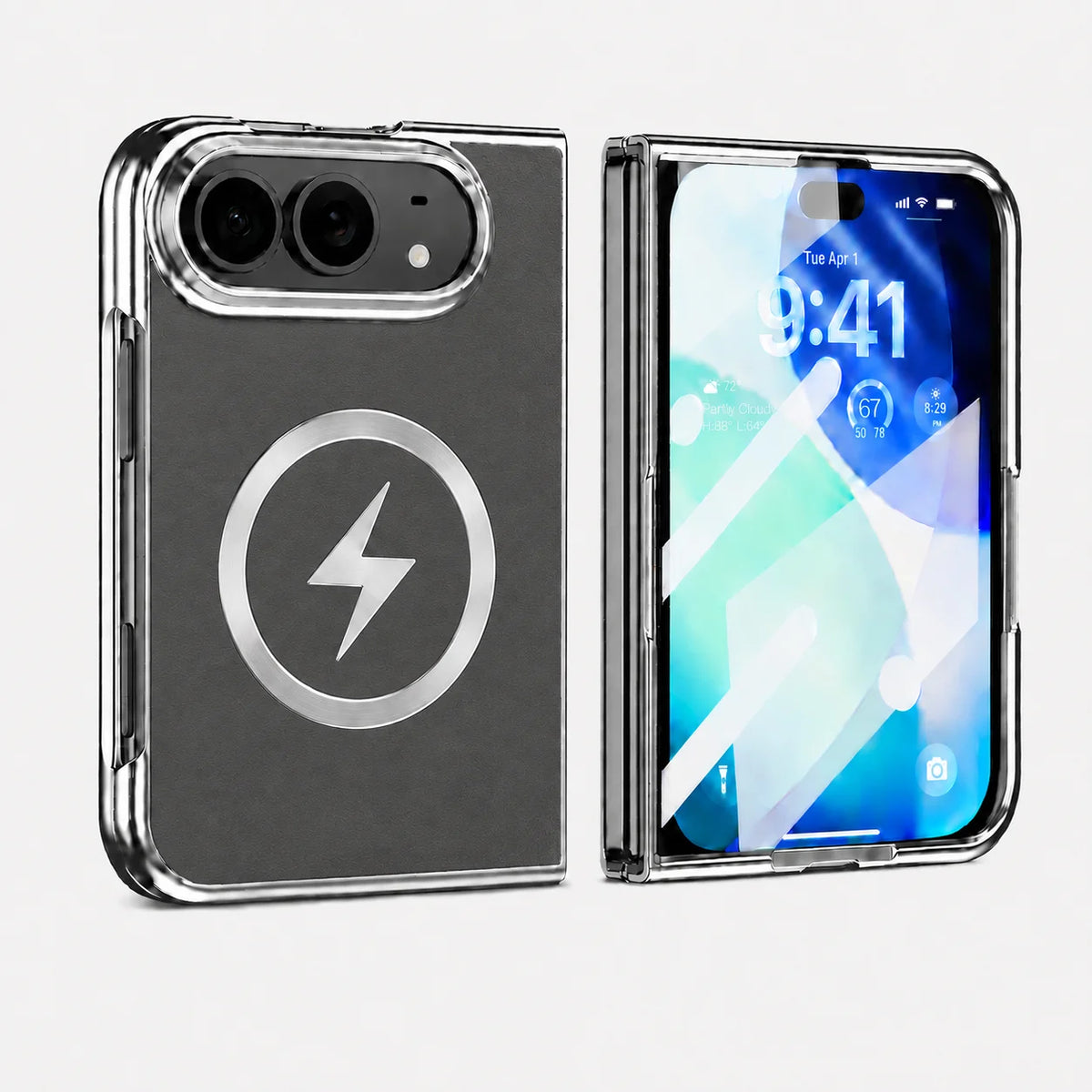 For Apple iPhone Duo case, comes with front screen protector, raised camera to prevent scratches, lightning pattern design