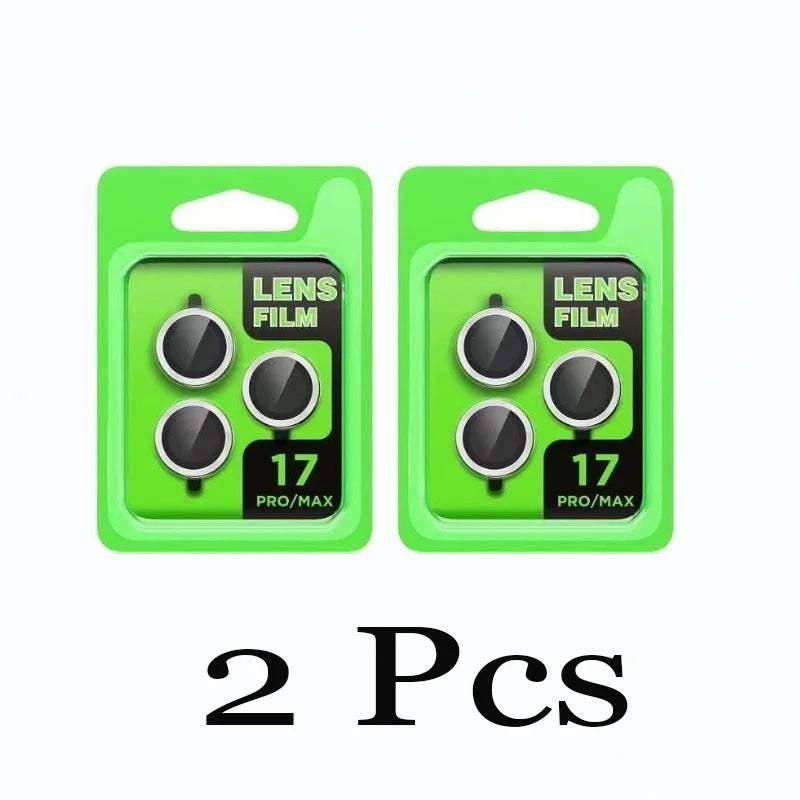 Matel Ring Camera Protector for Apple iPhone 17Pro 17Pro Max Glass Camera Lens Protector 3D Design Full Cover 1/2 Pcs