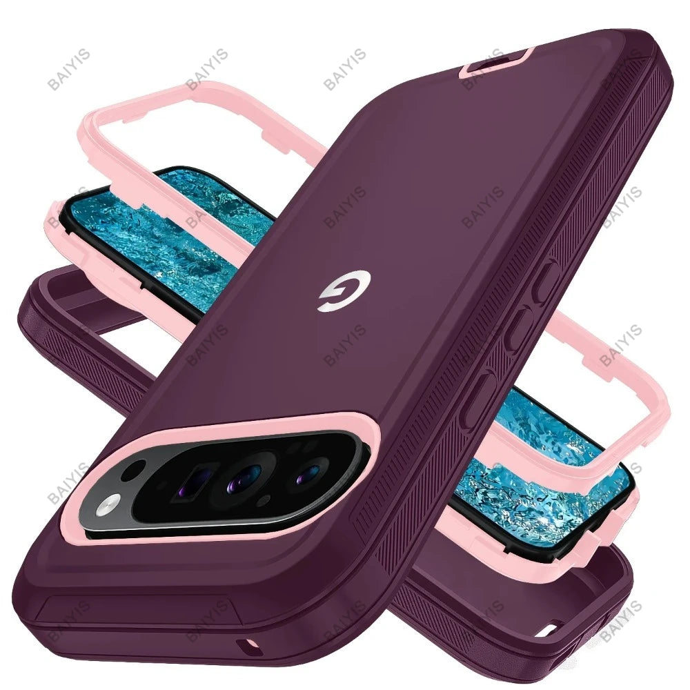Military Shockproof Defender Armor OTT-BOX Case For Google Pixel 10A 9A 11 10 9 Pro XL 8Pro 8A Enhanced Anti-Drop Hard Cover