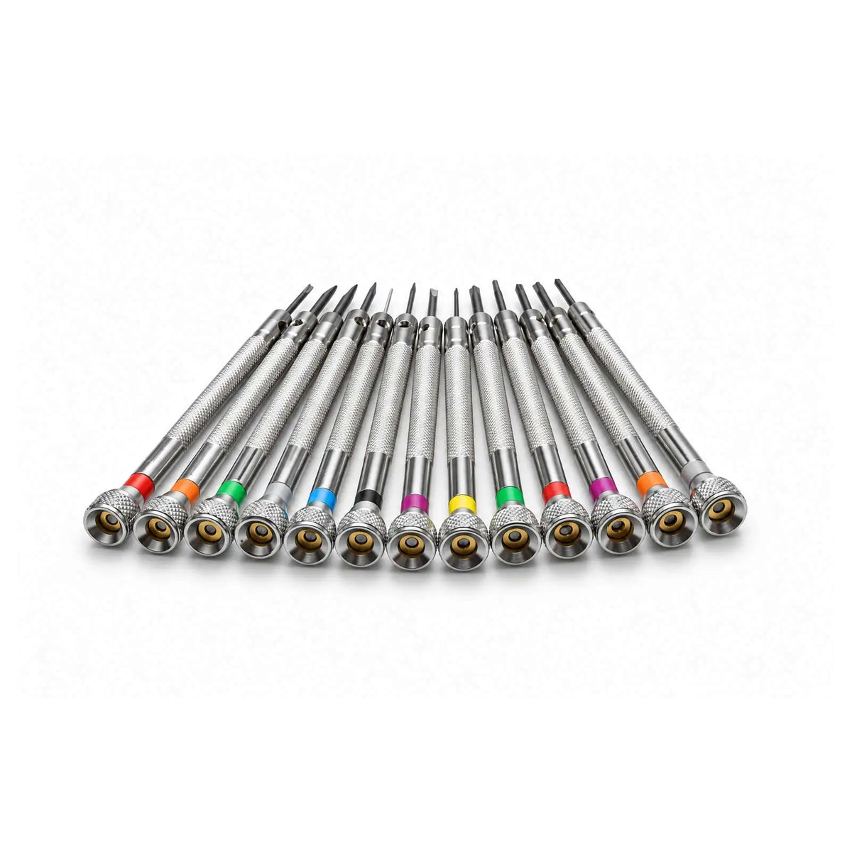 13PCS 0.6-2.0mm Watch Screwdriver Metal Set Slotted Cross Screwdrivers Kit for Watchmakers Watch Repair Tools
