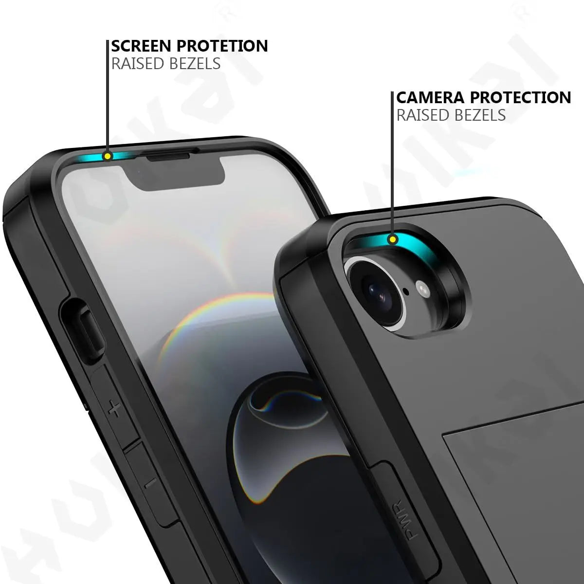 Case For iPhone 17e 16e with Card Holder Protective Case Hidden Card Slot Slim Wallet Cover