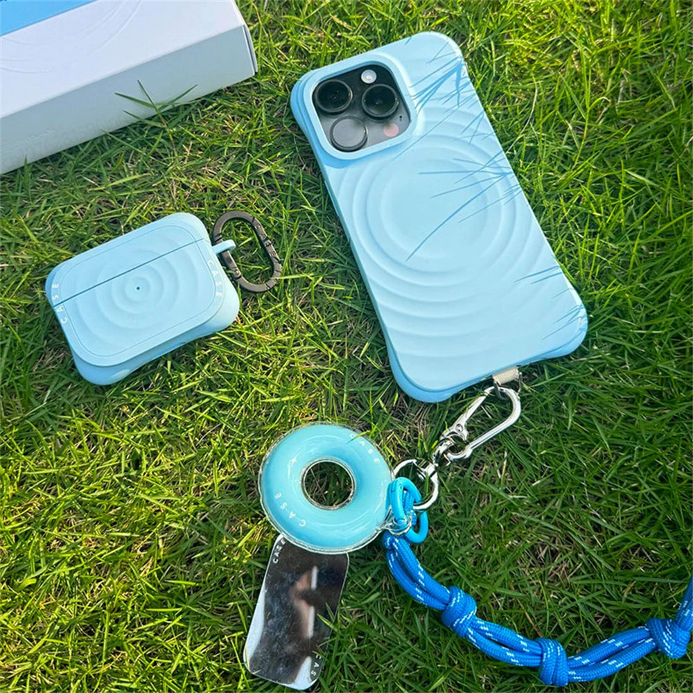 Ripple Liquid Silicone Case For AirPods Pro 3 2 AirPods4 Multi Color Wireless Bluetooth Earbuds Simple Protective Cover