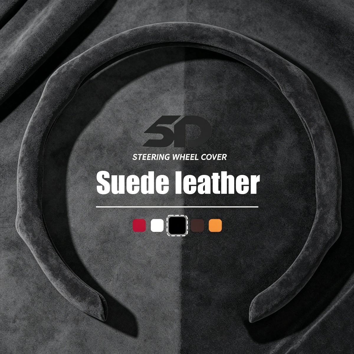 Premium Non-slip Suede Leather Car Steering Wheel Cover Booster Cover For Geely Coolray Boyue Okavango Icon Emgrand X7 EX5