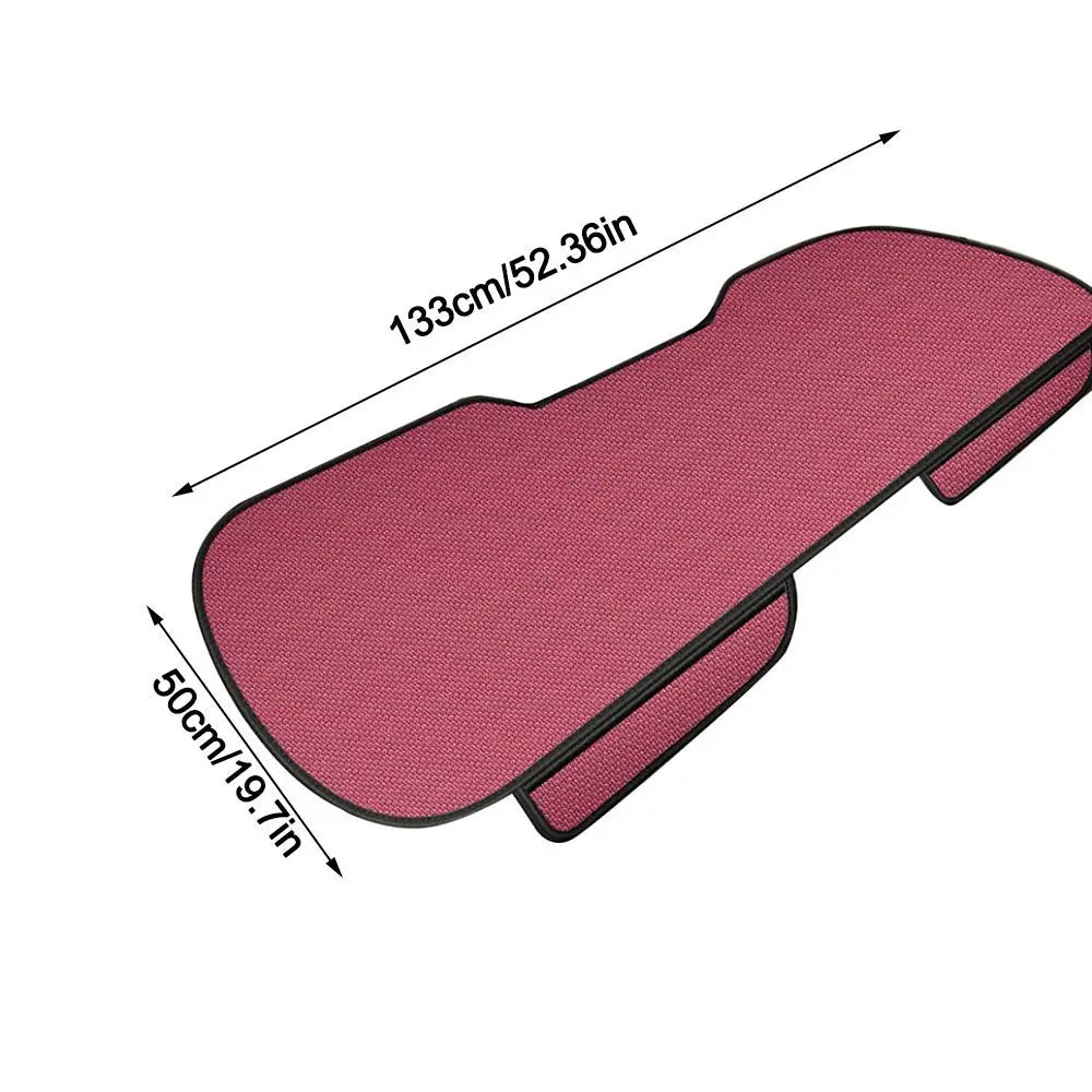 Universal Breathable Car Seat Cushion Ice Silk Non-slip Rear Seat Cushion Wear-resistant Solid Color Auto Protector Mat Pad