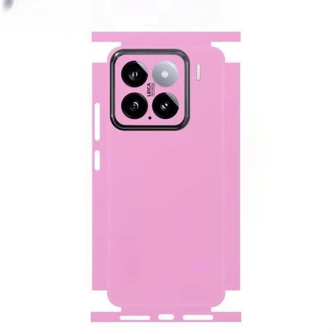 Plain Color Pattern Matte Film Skin Phone Back+Sides Sticker For XIAOMI 15 14 13 Ultra 14 Pro Redmi Note 13 12 Full CoverWrap
