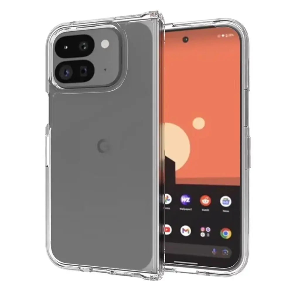 For Google Pixel 11 10 9 Pro Fold Case Simple Transparent Acrylic Flip Skin-Friendly Drop-Proof Cover For Pixel11 Pro fold Funda
