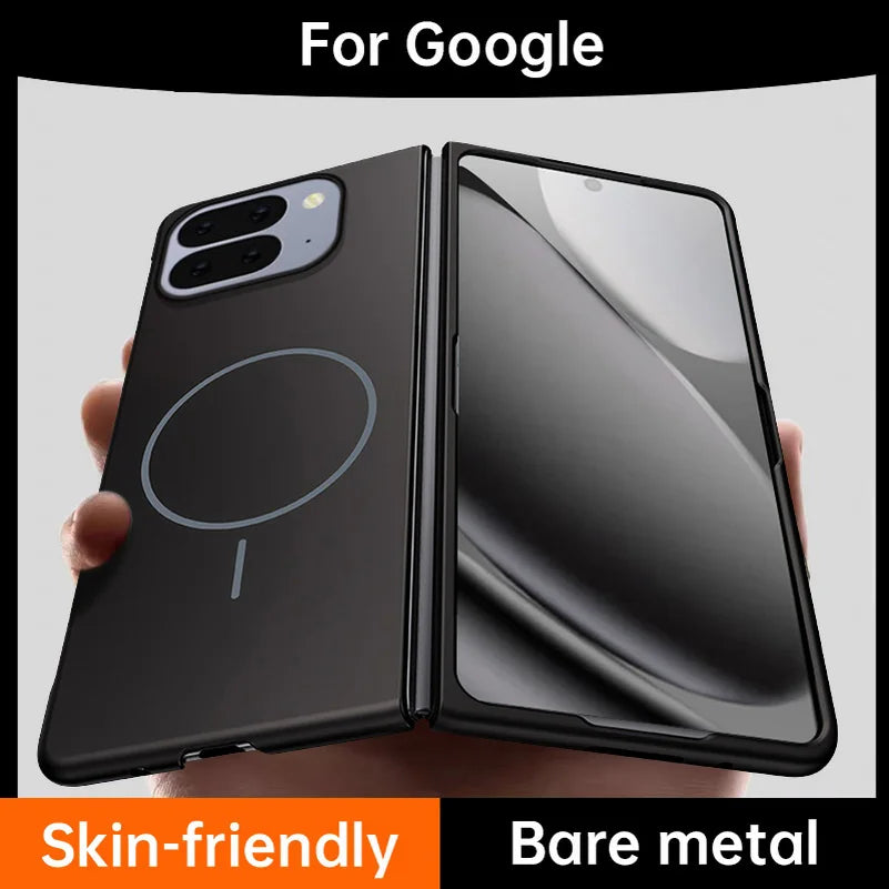 Slim Bezel-less Skin Feel Thin Magnetic Ring Case For Google Pixel 10 Pro Fold pixel9 pro fold pixel fold Camera Protect Cover
