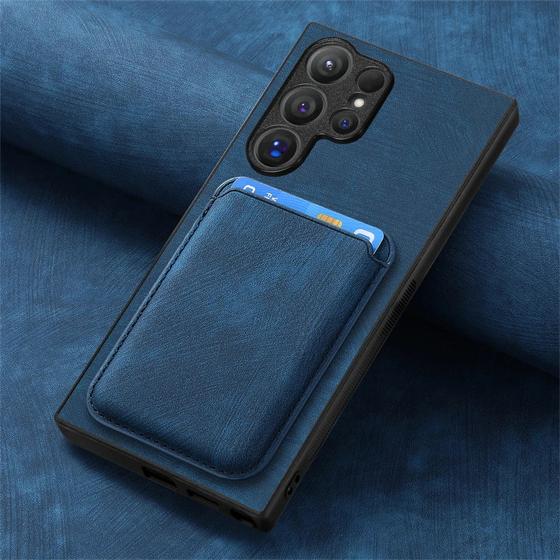 Luxury Leather Detachable Magnetic Card Slot Wallet Case For Samsung Galaxy S25 S24 S23 S22 S21 Ultra + Plus FE Shockproof Cover