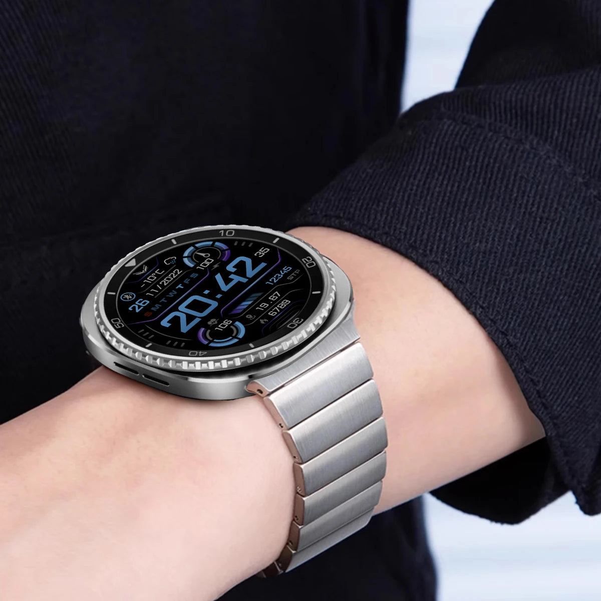 Luxury Metal Band for Samsung Galaxy Watch8 40/44mm Magnetic Buckle Strap for Galaxy Watch 8Classic 46mm Wristband Bracelet