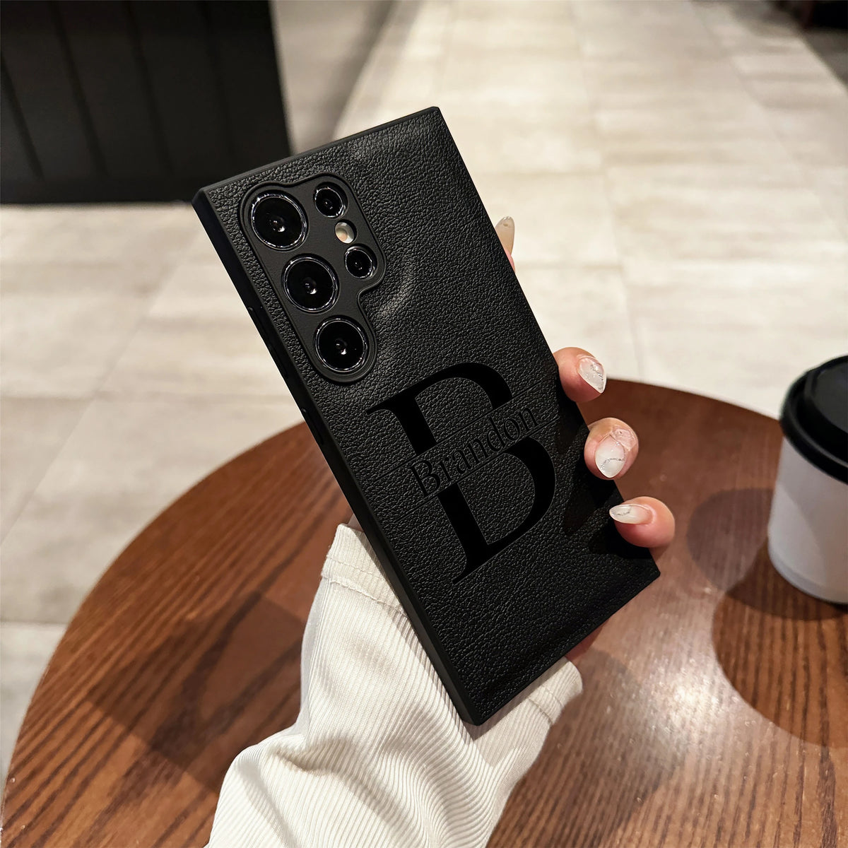 Custom Name Initials Case For Samsung Galaxy S25 S24 S23 S22 S21 S20 Ultra Plus FE A13 A14 A15 A34 A35 A52 A53 A54 A55 A56 A05S