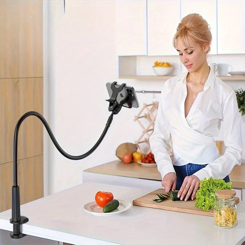 360Rotating Phone Holder Adjustable Long Arm Bed Desk Mount Cellphone Stand 10in Multifunctional Lazy Bracket Strong Grip