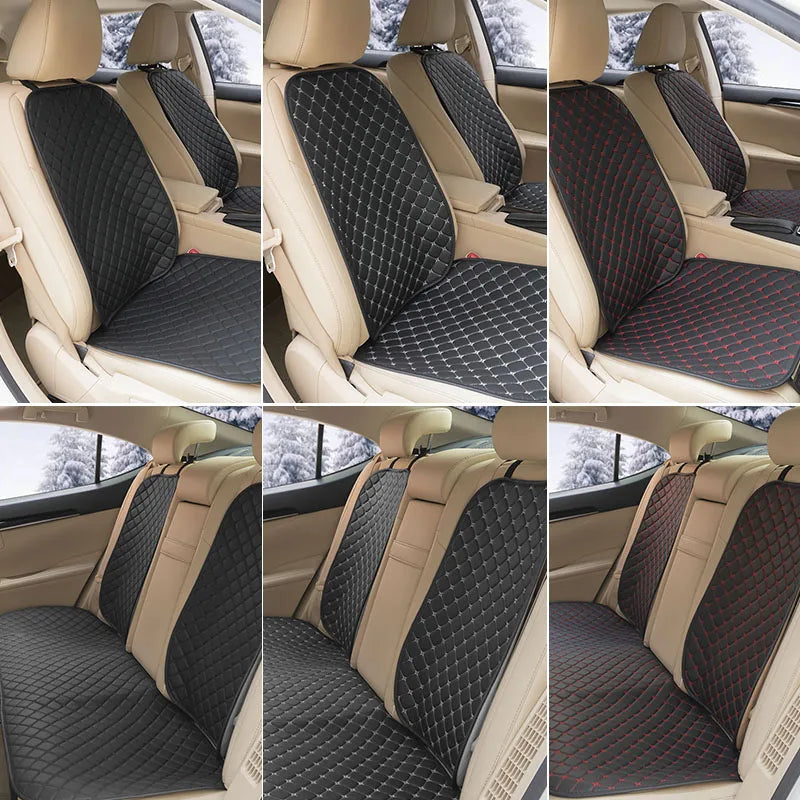 SEAMETAL PU Leather Car Seat Cover Front Rear Auto Chair Protector Backrest Waterproof Cushions Four Season for Car Accessories