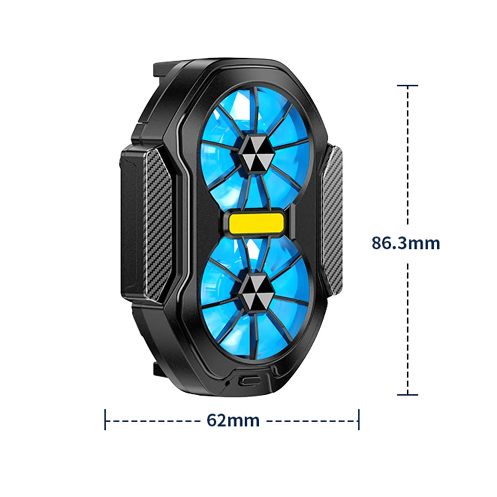 FS01 Dual Fan Rechargeable Mobile Phone Cooler Stronger Cooling Air Phone Radiator Mini Back Clip USB Radiator for Android IOS