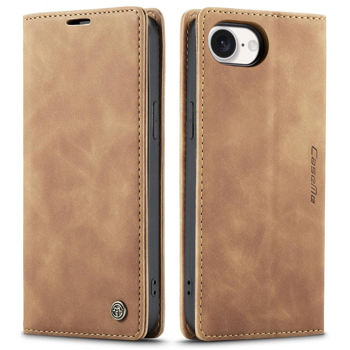 For iPhone 17e PU Leather Flip Wallet Case Magnetic Folio Cover Card Holder Credit Slots Kickstand TPU Shockproof Protective