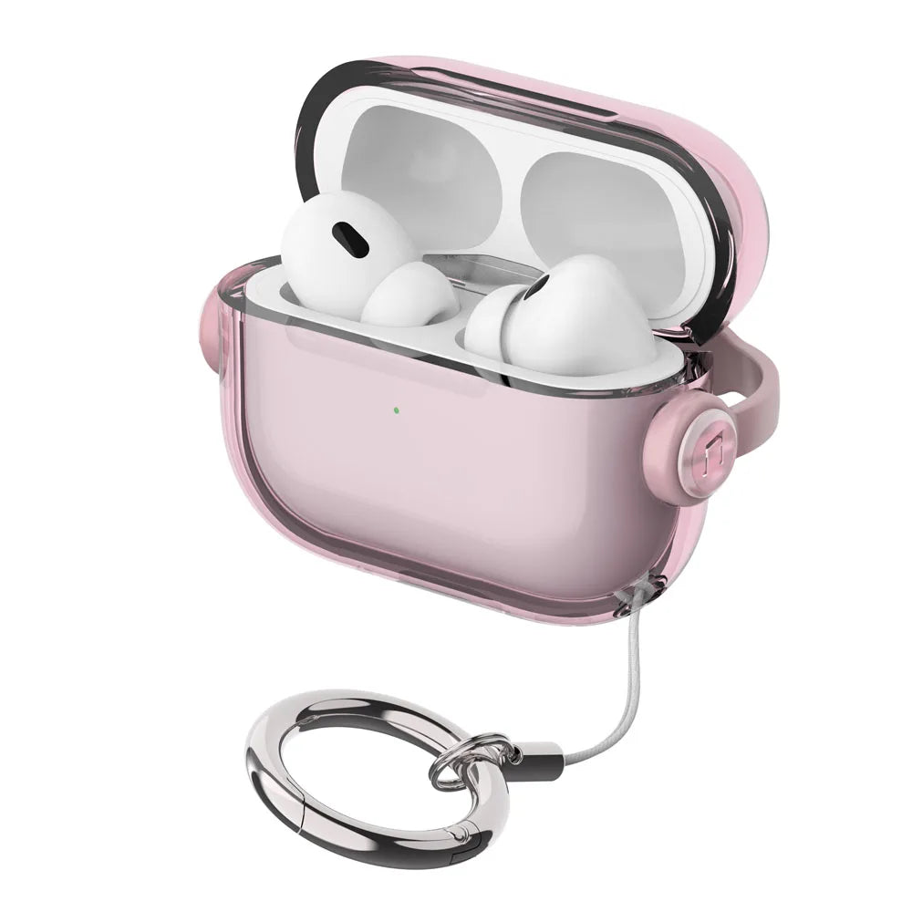 Security Lock Transparent Cover For Airpods Pro 2 Case Cute Candy Color Clean Earphone Case For Airpods 4 3 1 2 5 Phone Holder