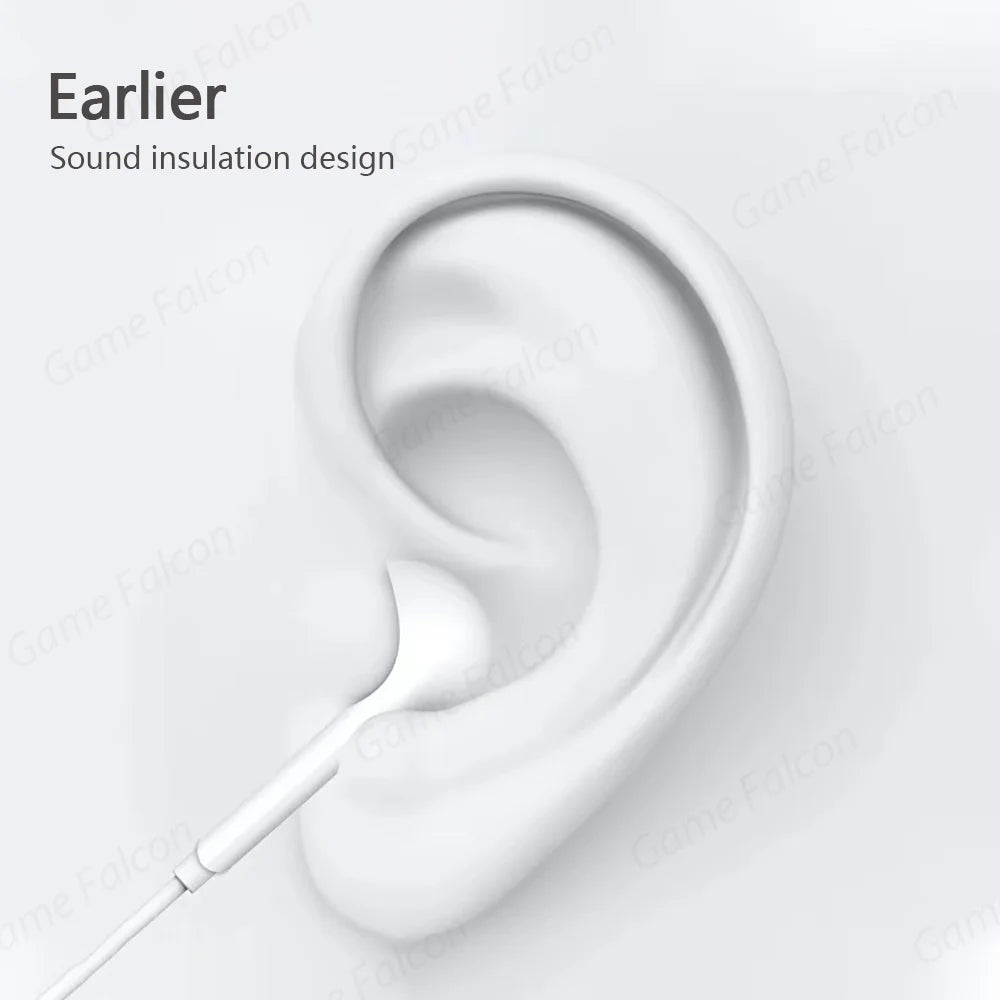 For iPhone 15 14 13 Pro High-Fidelity Bluetooth Wired Headset Type-C 3.5mm Suitable For Samsung Xiaomi ipad Tablet