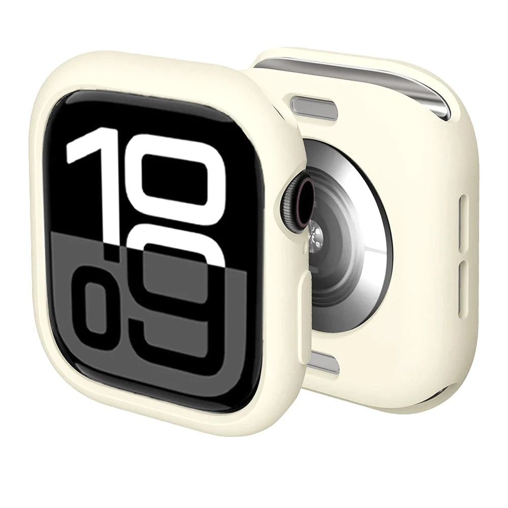 Soft Silicone Case for Apple Watch Band 46mm 45 44 42mm 41 40mm Accessories Protectector iWatch Series SE 12 11 10 9 8 7 6 Cover