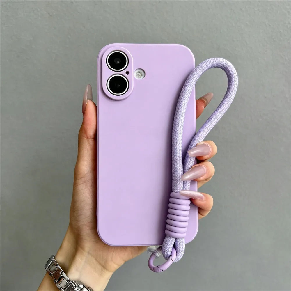 Case For Google Pixel 10 Pro Rope Lanyard Strap Phone Case For Google Pixel 10A 9 9A 9 10 Pro XL 7 7A 8 8A Soft Silicone Cover