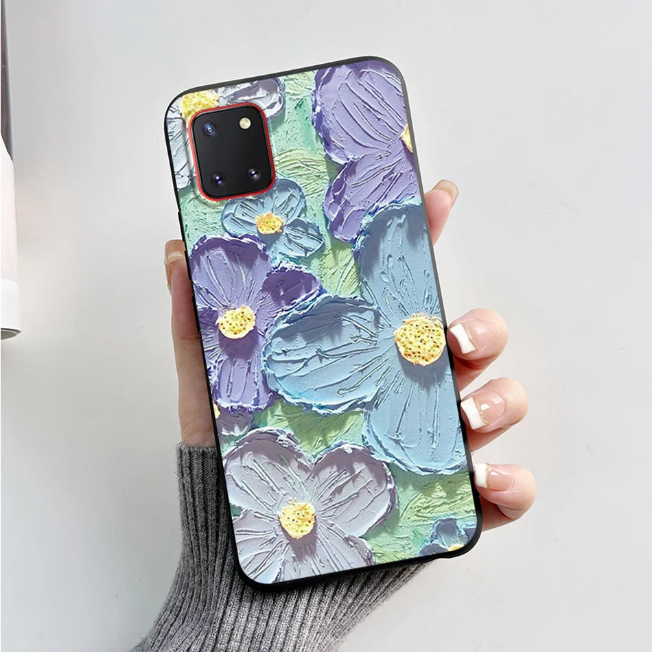 For Samsung Galaxy Note10 Lite Case SM-N770F 6.7'' Cute Bear Cartoon Cat Cover Soft TPU Phone Case For Samsung Note 10 Lite Bags