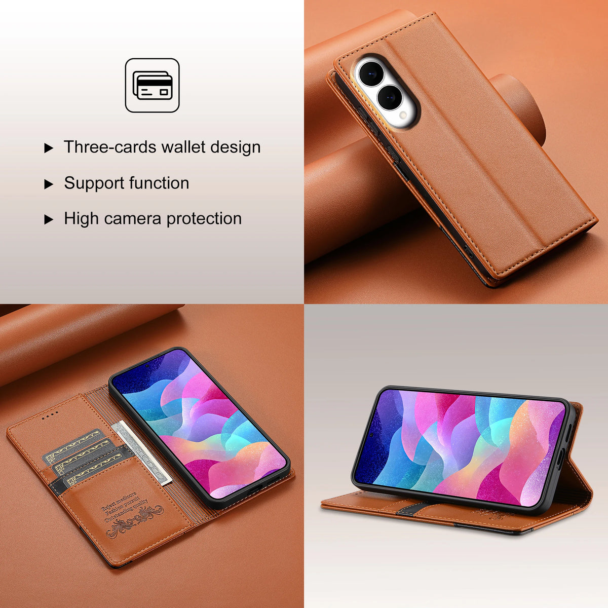 Magnetic Flip Leather Case For Samsung Galaxy S26 S25 Edge S24 S23 Ultra S22 S21 FE S20 S10 Plus Note20 A17 A16 A56 Wallet Cover