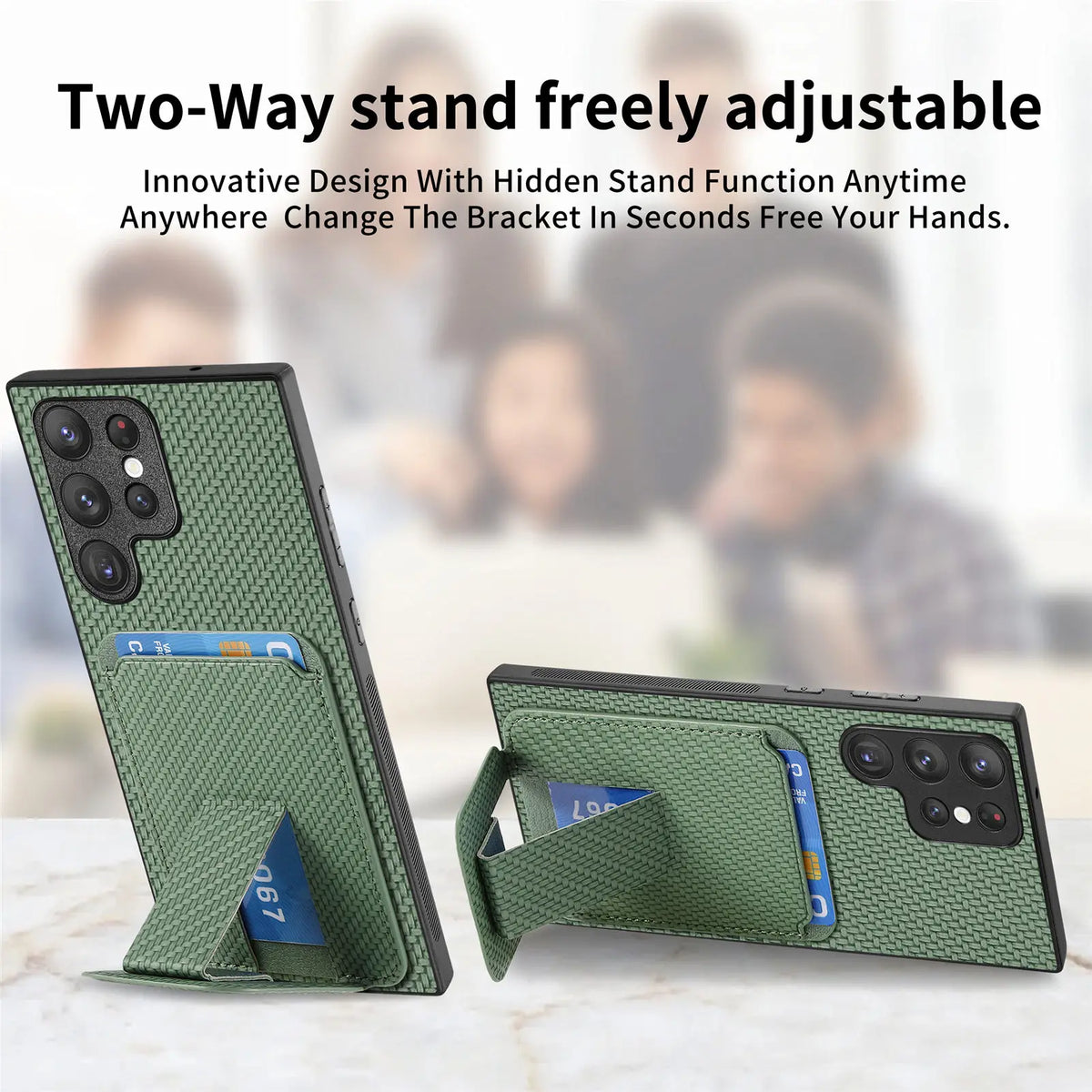 Foldable Kickstand Cards Solt Wallet Case For Samsung Galaxy S24 Ultra S23 S22 Plus S21 FE A14 A24 A34 A54 A15 A05 A55 A35 Bag