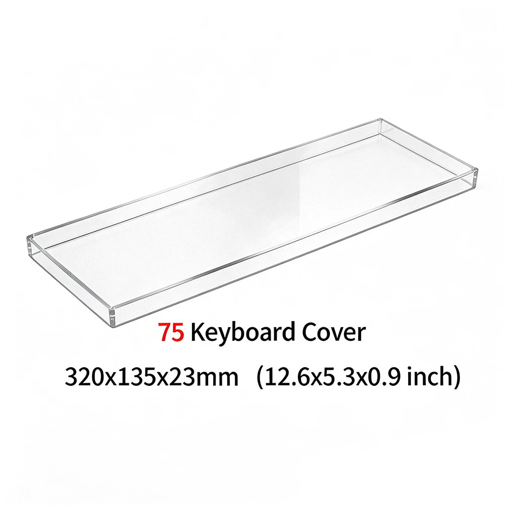 Clear Acrylic Mechanical Keyboard Dust Cover Protector Case For 60 96 98 104/108Key Transparent Anti-Dust Keyboard & Mouse Cover