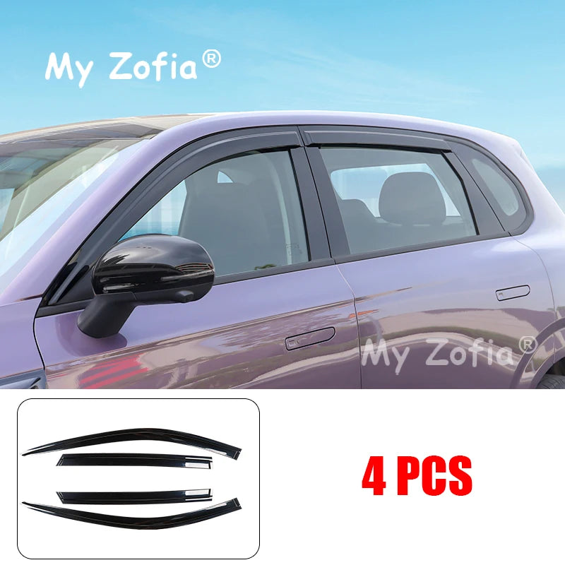 Window Visor For Leapmotor B10 2025 2026 Car Weathershield Sun Rain Deflector Guard Window Vent Awning Eyebrow Cover Accessories
