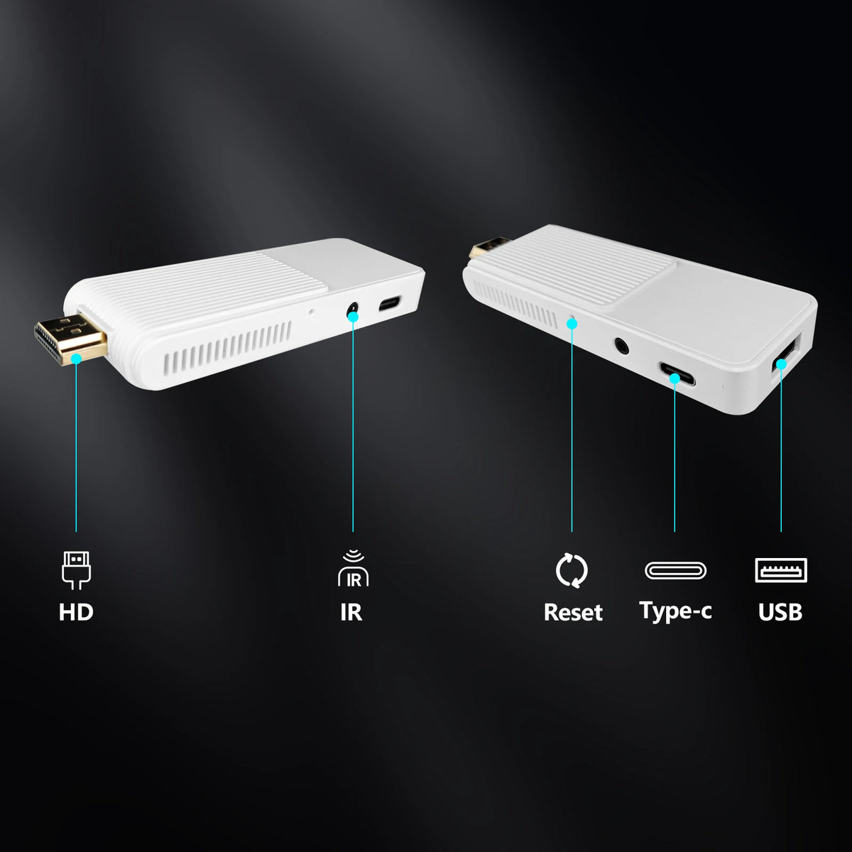 S13 Air Smart TV Stick Android 14 Rockchip RK3518, 2.4G&5G WiFi6 Dual Band, 2GB 16GB ROM 4K HDR Bluetooth Voice Remote Control