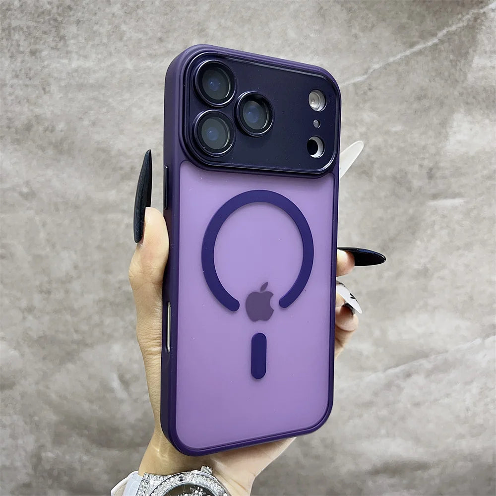 Matte Magnetic Translucent Wireless Charge Phone Case For iPhone 17 Air 16 Plus 15 14 13 12 11 17 Pro Max for Magsafe Cover
